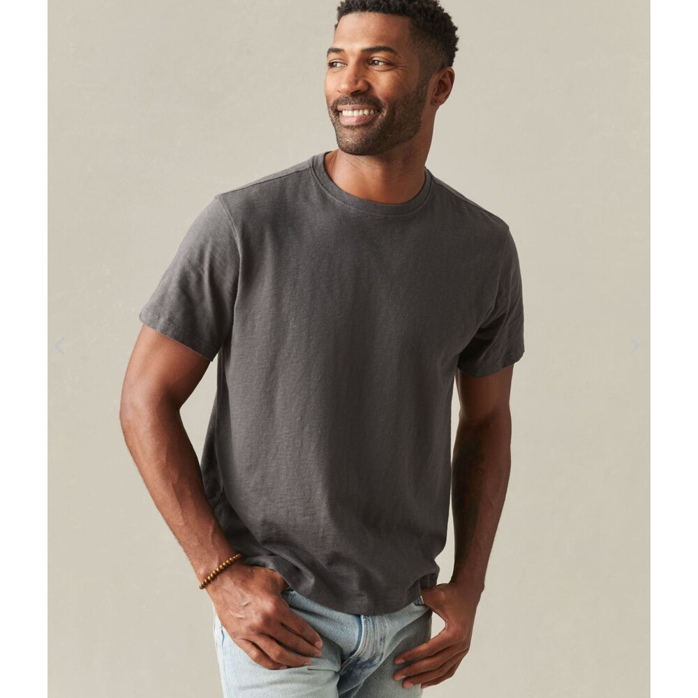 American Giant T-Shirt Mens S Gray Premium Slub Knit Short Sleeve Crew Tee NEW